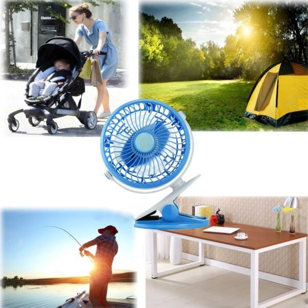 Mini USB Clip Fan – Portable Cooling Fan for Rooms (Battery Not Included)