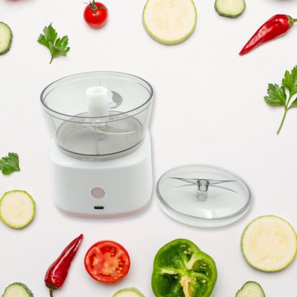 04_42a82e46-393d-43df-89b0-46e942a60b50.jpg Portable Mini Food Processor Chopper Electric Veggie Chopper 3 Blades With Charching Cable Type C, Vegetable Chopper, Garlic Chopper Food Grinder for Chopping Ginger, Pepper Chili, Onion, Fruit, Meat