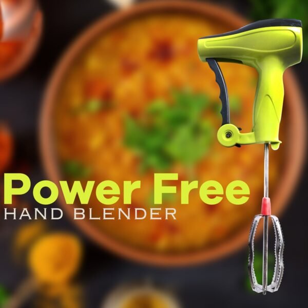 Power Free Manual Hand Blender with Stainless Steel Blades Mixer Rawai