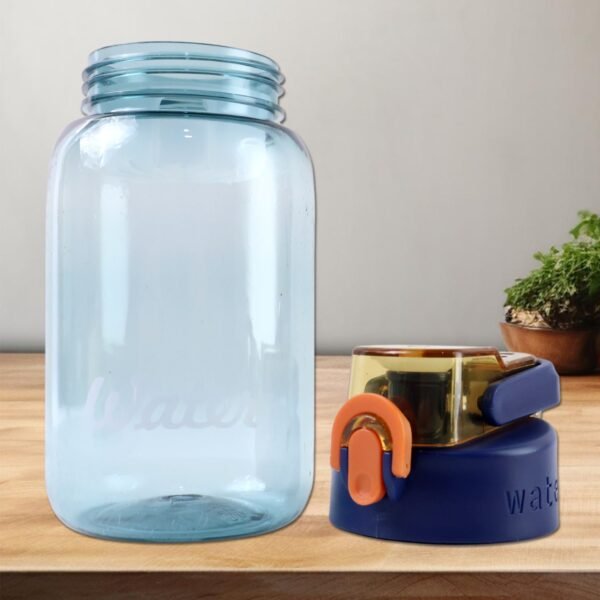 04_434c3a3a-3234-4236-aa5e-3aaf7ba4e174.jpg Blue Plastic Leak-Proof Flip Cap & Safty Lock Water Bottle (600ml Approx / 1 Pc)