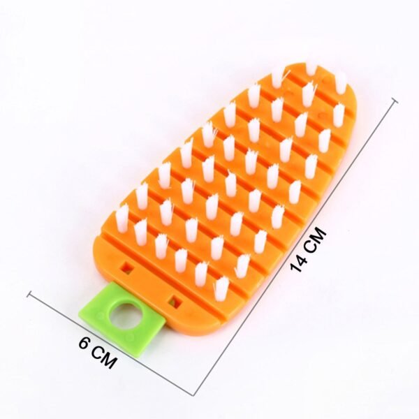 Vegetable Scrubbing Brush Non Toxic Fruit Brush Carrot Shape for Vegetables
