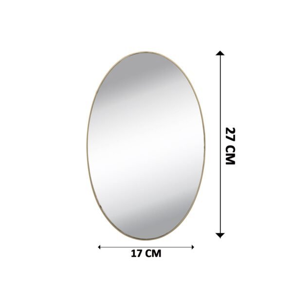 Oval Shape 3D Mirror Sticker (2 Pc Set)