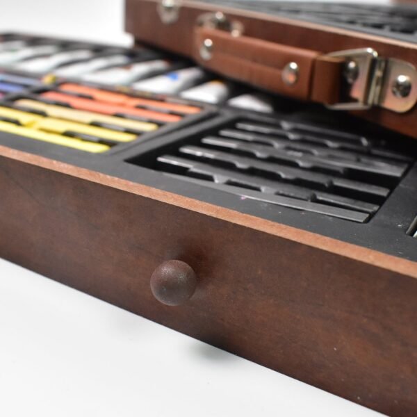Artist Drawing & Painting Color Set ith Wooden Case (112 Pcs Approx)