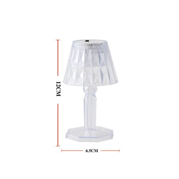 2in1 Transparent Mini Crystal Table Lamp with Reflection Light