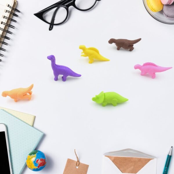 Dinosaur Shaped Erasers, 3D Puzzle Erasers (6 Pcs Set)