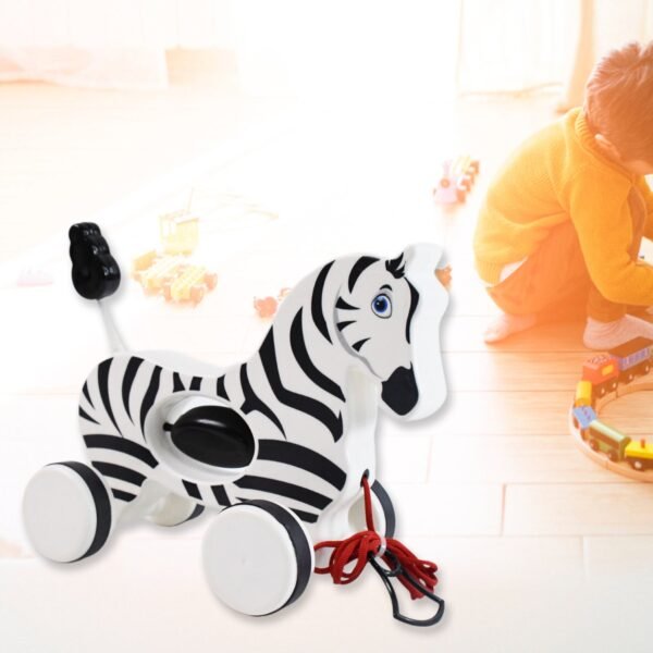 Zebra Pull Along Toy Baby Early Walking Pull Toy Rope Toy for Babies Walking Toy
