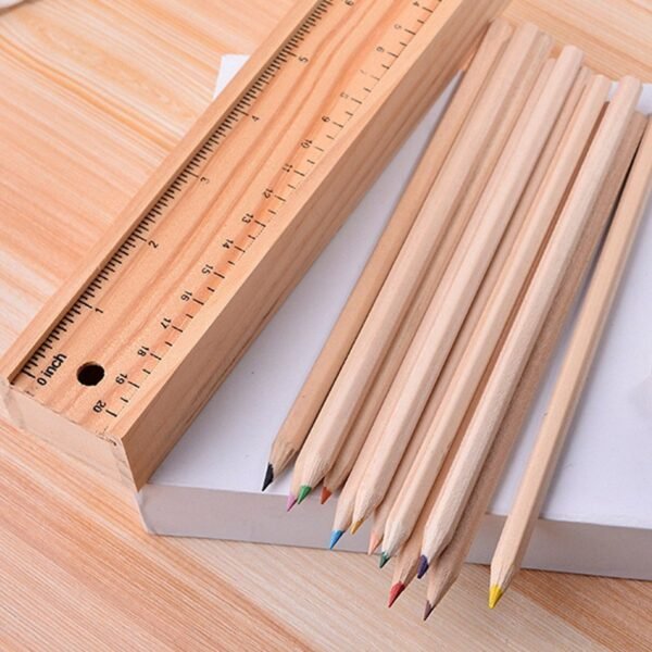 04_53997c09-3552-4fa5-981a-56925754b5e2.jpg Colorful Wooden Pencil Set with Pencil box, Ruler, Sharpener (12 Pcs Set)