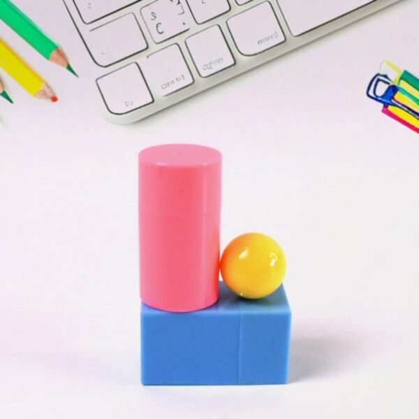 3D Shapes Multicoloured Pattern Building Blocks Toy Solid Figures (6 Pcs Set)