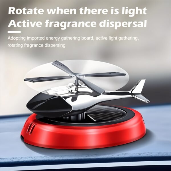 Solar-Powered Rotating Helicopter Car Air Freshener