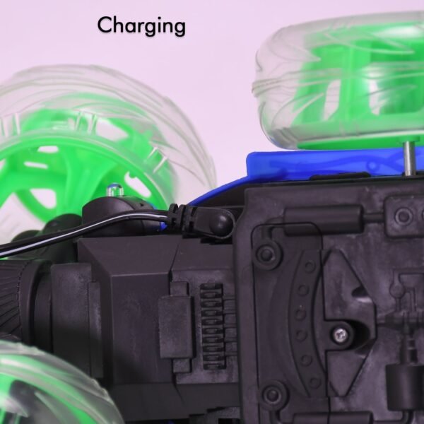 Rechargeable 360° Stunt Remote Control Car with 3D Lights & Music for Kids