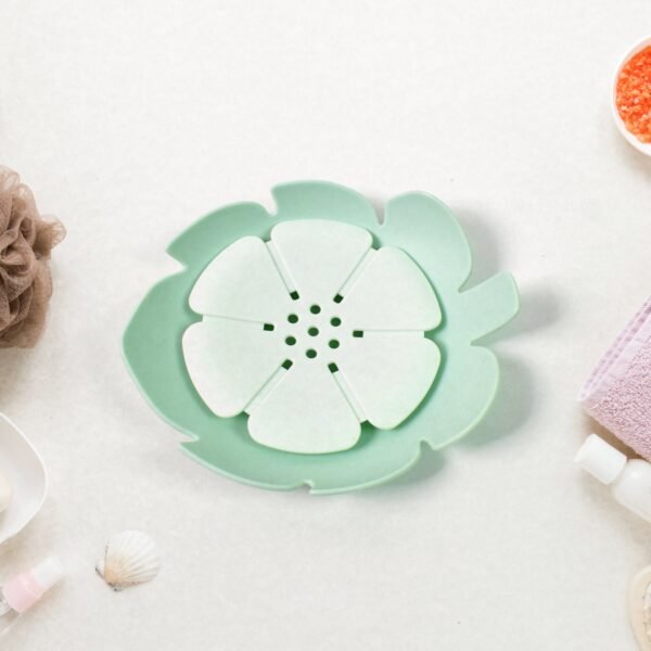 Plastic Flowers Soap Dish Bathroom Accessories Set Shower Gift ,Sabudani (1 Pc)
