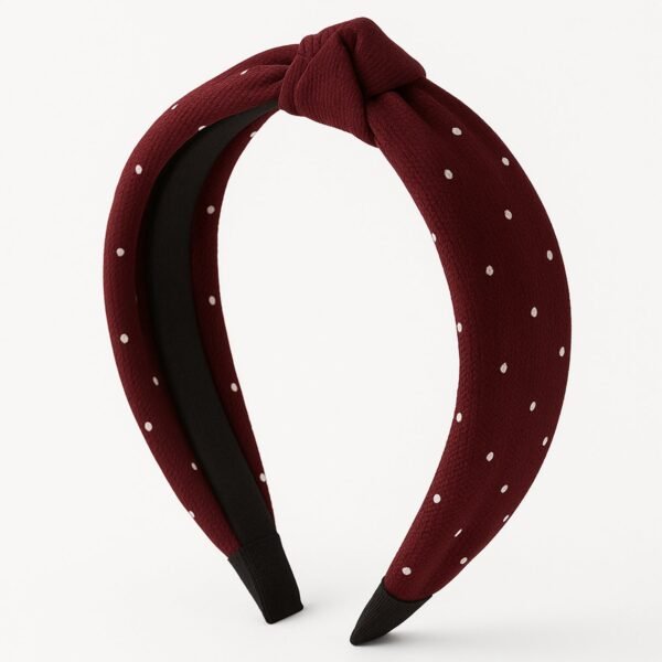Women's Polka Dot Fabric Knot Hairband – Stylish & Comfortable (1 Pc)