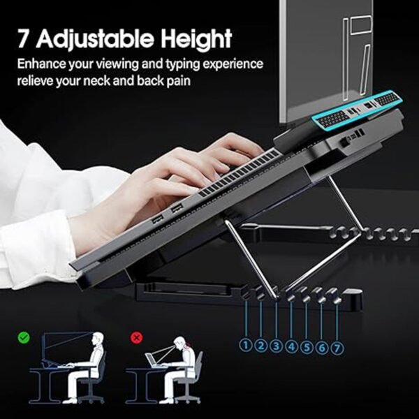 04_5a52db8b-0a31-4004-8411-fc5b402684a1.jpg Laptop Cooler Cooling Pad with 2 Quiet Led Fans, Stand for Gaming Laptop