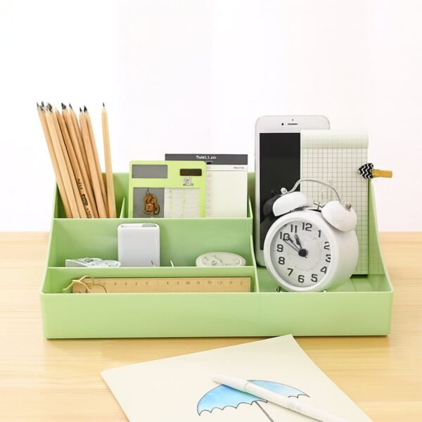 Multi-Section Desk Organizer Storage Tray (1 Pc)