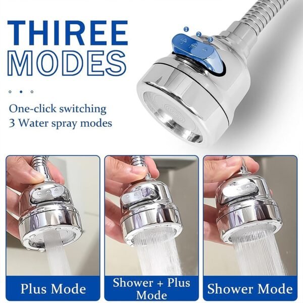 Water Faucet Sprayer Tap Extender for Kitchen Sink (1 Set)