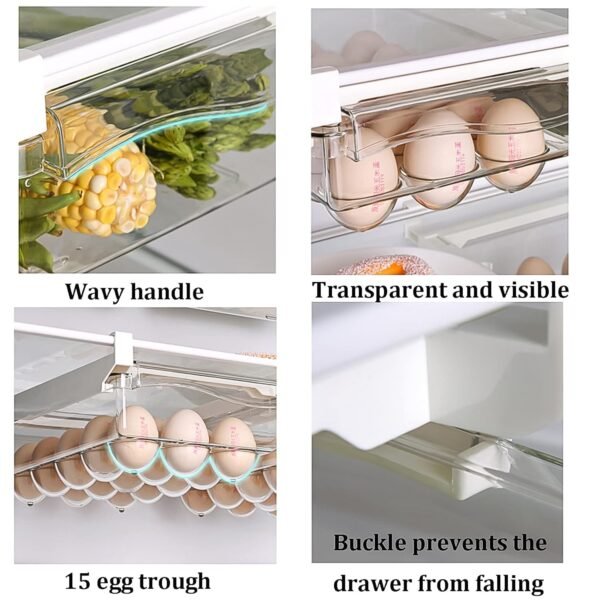 04_60ab4a91-ac3b-446a-b5f5-2780e00e7efe.jpg Egg Holder For Refrigerator Set Hanging Fridge Organizer Drawer (1 Pc)