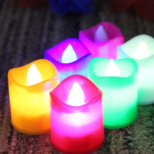 Festive Lighting for Any Occasion: 24 Pack LED Tealight Candles, Diwali (Multicolor)