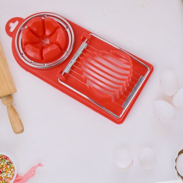 2 In 1 Egg Slicer, Egg Cutter For Hard Boiled Eggs (1 Pc)