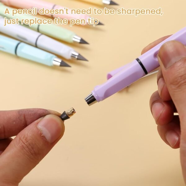 04_67dfa279-0321-48bd-924e-24bd1fe6e07d.jpg 2In1 Everlasting Pencil Replaceable Head With Eraser (2 Pc / Mix Color)