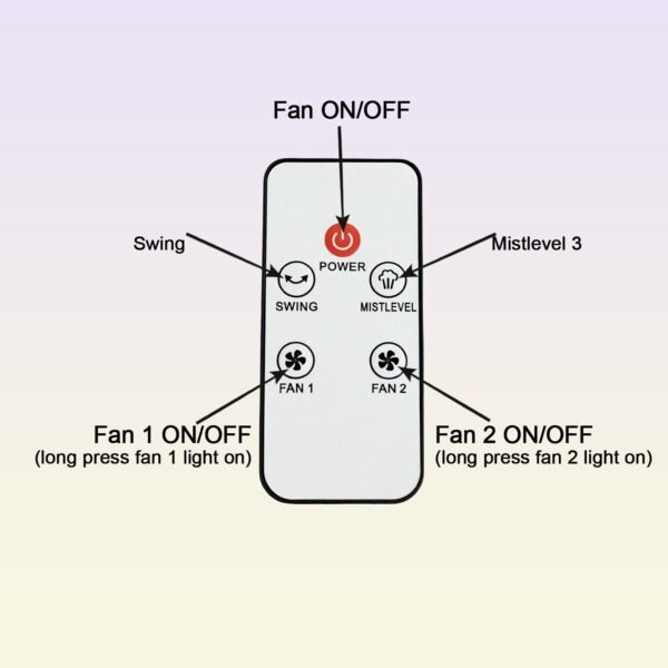 Electric Fan Desktop Double-Head Powerful Air (1 Pc / With Remote / Plug and Play)