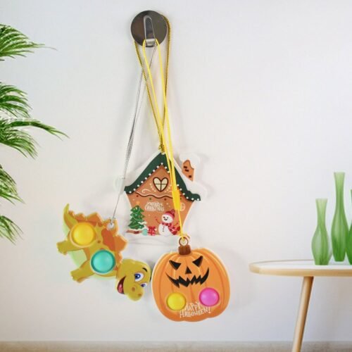 Silicone Push Bubble Fidget Keychain Toy (1 Pc)