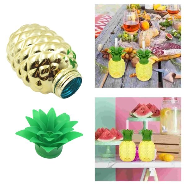 04_6e0ffd29-17bf-42fb-ac74-660ae0d4ec5c.jpg Plastic Pineapple Cups with Straw (1 Pc) - Party Favors, Hawaiian, Beach
