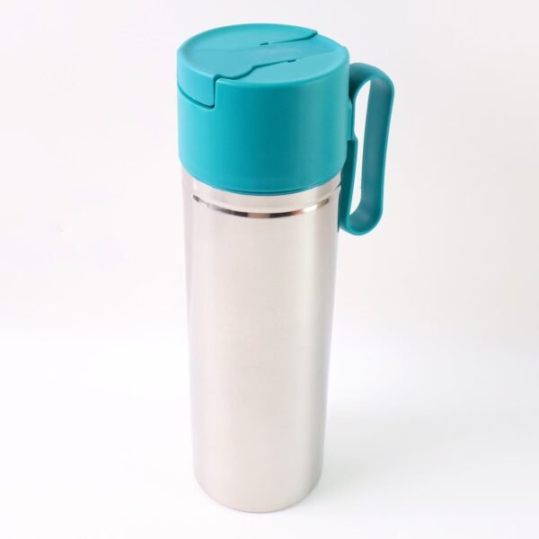 Supermom Stainless Steel Fresh Oil Pourer Bottle with Flip Lid and Handle Approx 1000ML (1 Pc)