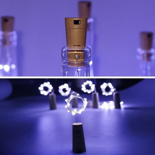 Wine Bottle Cork String Light | Multi LED / 2M Cable (White / 1 Pc)