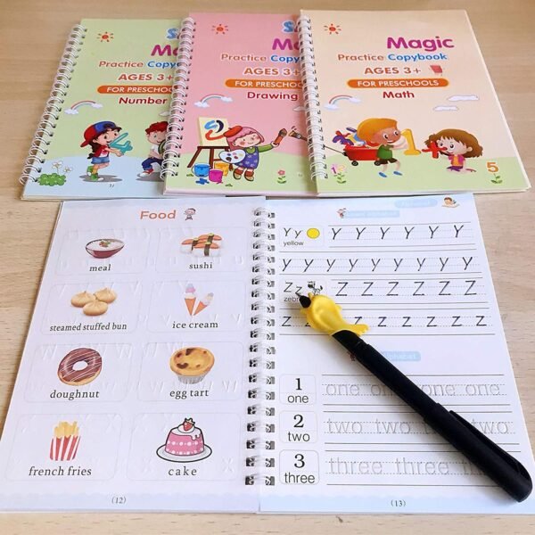 4 Pc Magic Copybook  used by kids, children’s and even adults also to write