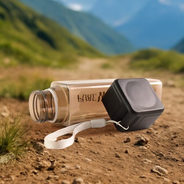 Premium 450ml Square Shape Plastic Water Bottle (1 Pc)