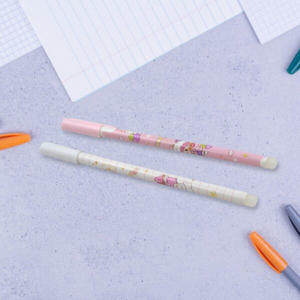 04_7485ab22-8182-4a7d-8266-5855dea4819e.jpg Erasable gel ink pen 12 Pcs/ Fancy Cute Blue Gel Pen with attached Magic Wipe Eraser Gel Pen, Stationery for Office School Writing Examination Supplies Tool, Return Gifts For Kids, Birthday Gifts