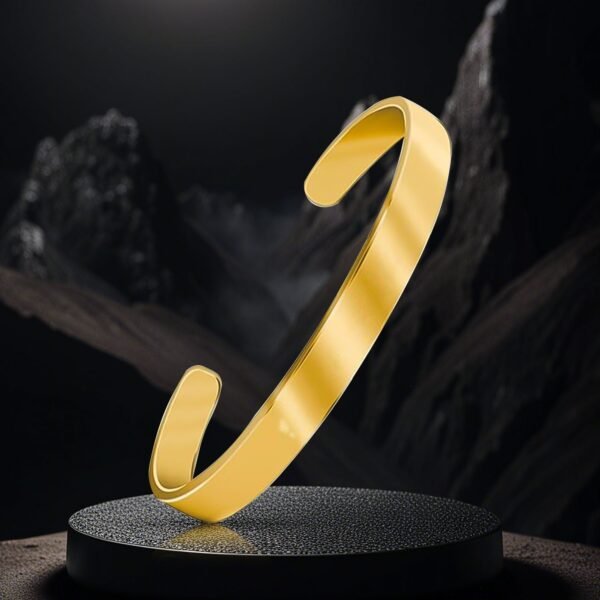 04_76e0b77c-99d7-491a-9677-7c2e648142a0.jpg Elegant Gold Finish Open Cuff Bracelet Kada (1 Pc)