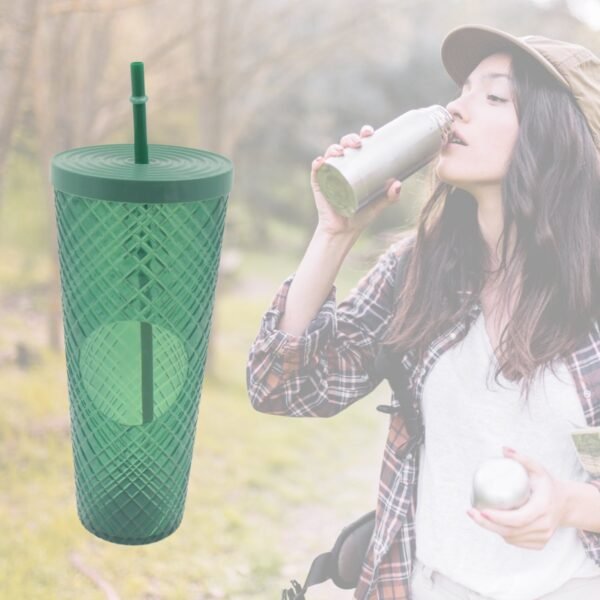 04_776e0503-4bb4-4e9e-b559-a42880daad69.jpg Cup with Straw & LED Lighting Reusable Matte Studded Tumbler (1 Pc)