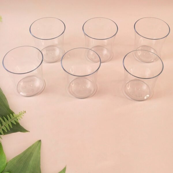 Apex Welcome Plastic Glass Set for Daily Use – Set of 6
