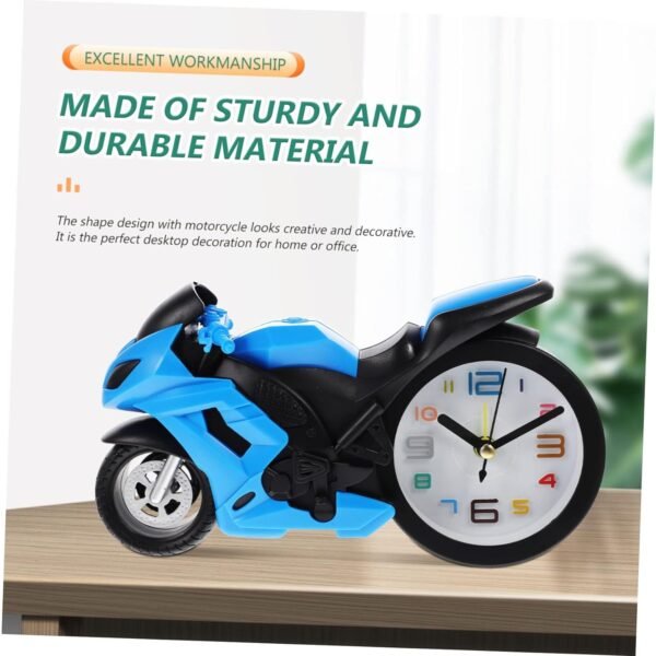 Retro Motorcycle Alarm Clock – Novelty Bike Engine Style Desk Clock