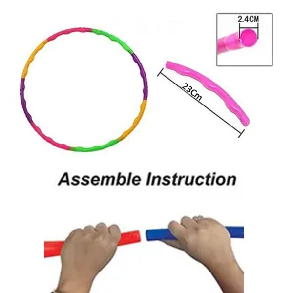 Hoops Hula Interlocking Exercise Ring for Fitness with Dia Meter Boys Girls and Adults (8 Pcs Set)
