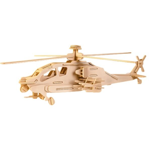 3D Wooden Helicopter Puzzle DIY Model Kit (1 Set)