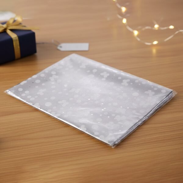 Decorative Silver Gift Wrapping Paper Sheets (1 pkt /  Approx 20 Pcs / Mix Color)