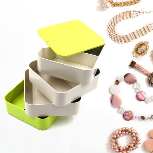 04_810d7daa-7b87-4ddc-bead-30805cc8618d.jpg 4 Layers Jewelry Box, 360 Degree Rotating Accessory Storage Box