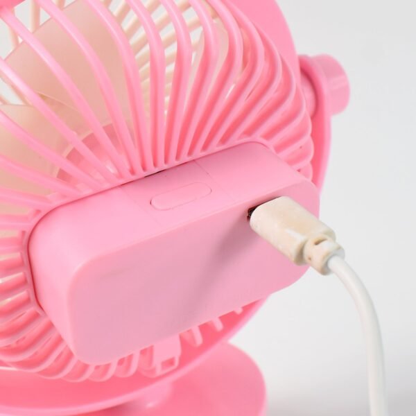 USB Portable Mini Desk Fan with Light – Personal Table Fan (1 Pc)