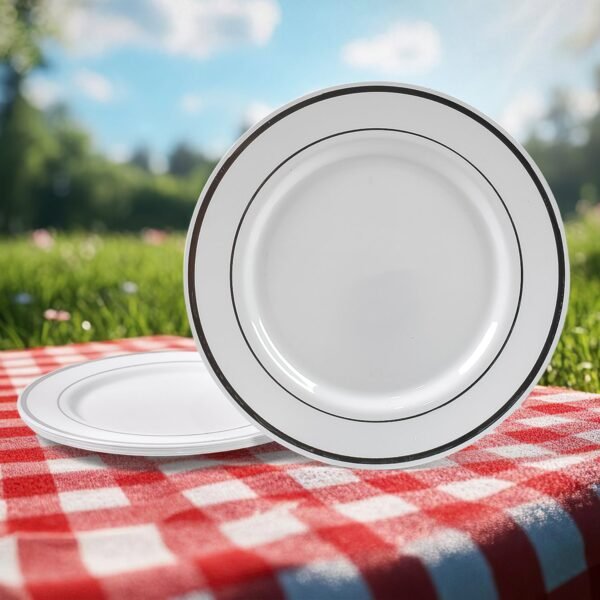 04_83f890d6-8b9d-4492-8b1f-4a2283f54877.jpg Round Plastic Dinner Plates Wedding Birthday Party Tableware Supplies (6 Pcs Set)