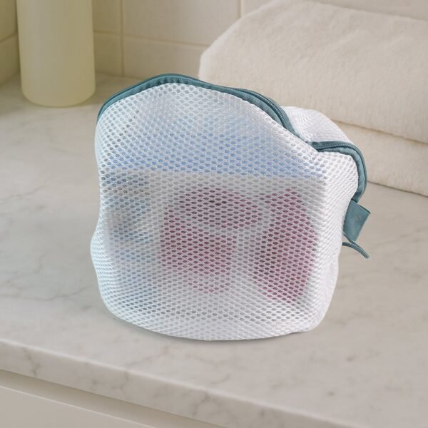 Round Mesh Bra Wash Bag with Zipper for Washing Machine (1 Pc / Mix Size & Design)