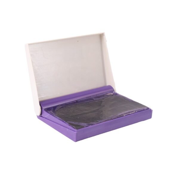 Yashu Plastic Stamp Pad Violet Ink, Quick-Dry Refillable Pad (1 Pc)