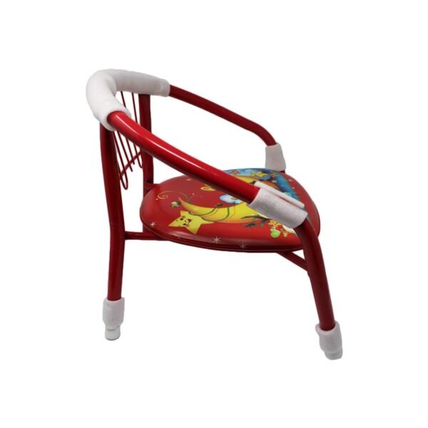 Multicolor Cartoon Design Baby Chair with Metal Backrest Soft Cushion for Kids 4 Pcs