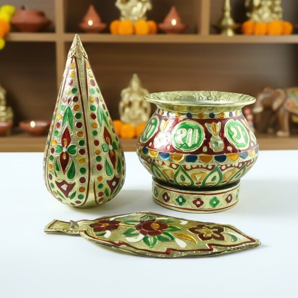 Traditional Decorative Pooja Kalash (1 Set)