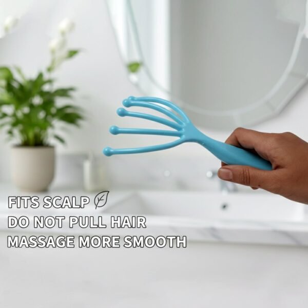 Handheld Five-Finger Head Massager with Rolling Ball Tips (1 Pc)