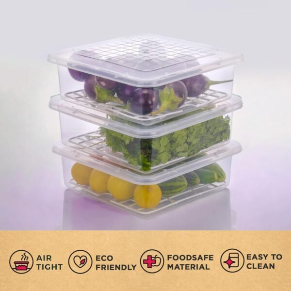 04_9c8881c2-6ead-4847-96dd-45bd461e60cb.jpg Plastic Food Storage Containers with Removable Drain Tray and Lid (3 Pcs Set)