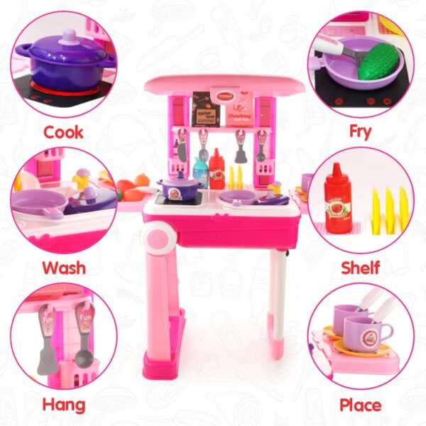 04_9cba8404-f139-42b8-9497-fddbd2cd22b6.jpg Kitchen Set Kids with Suitcase Role Play Cooking Toy for Girls & Boys (3+)