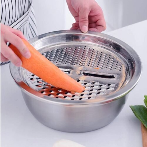 3in1 Kitchen multipurpose julienne grater salad maker with pasta server spoon