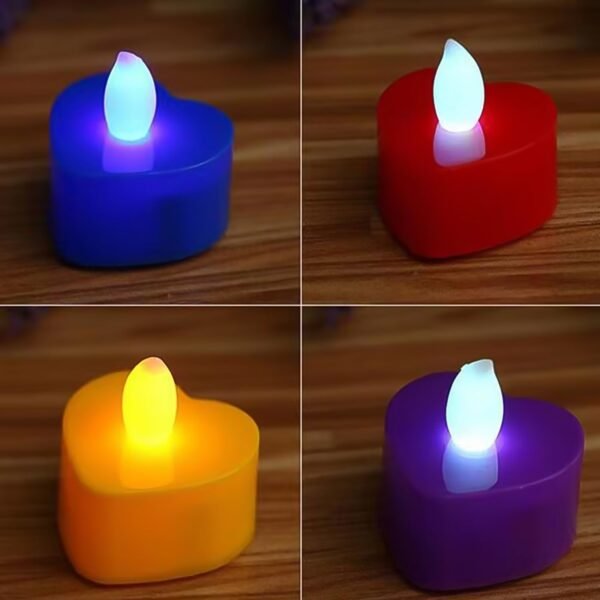 LED Tealights, Smokeless Plastic Decorative Candles, Diwali (Pack Of 6 / Multicolor)